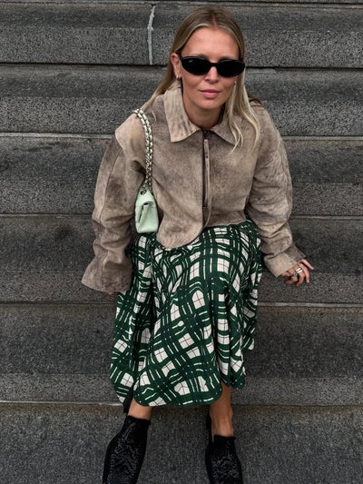 Clara | Lässige Kurzjacke aus PU-Leder für Damen Herbst