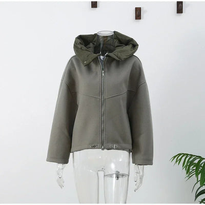 Clara | Warmer Damenpullover aus Baumwolle mit Kapuze Herbst