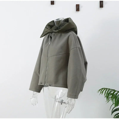 Clara | Warmer Damenpullover aus Baumwolle mit Kapuze Herbst