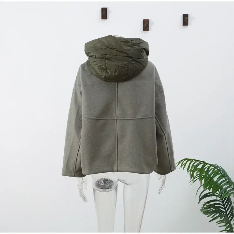 Clara | Warmer Damenpullover aus Baumwolle mit Kapuze Herbst