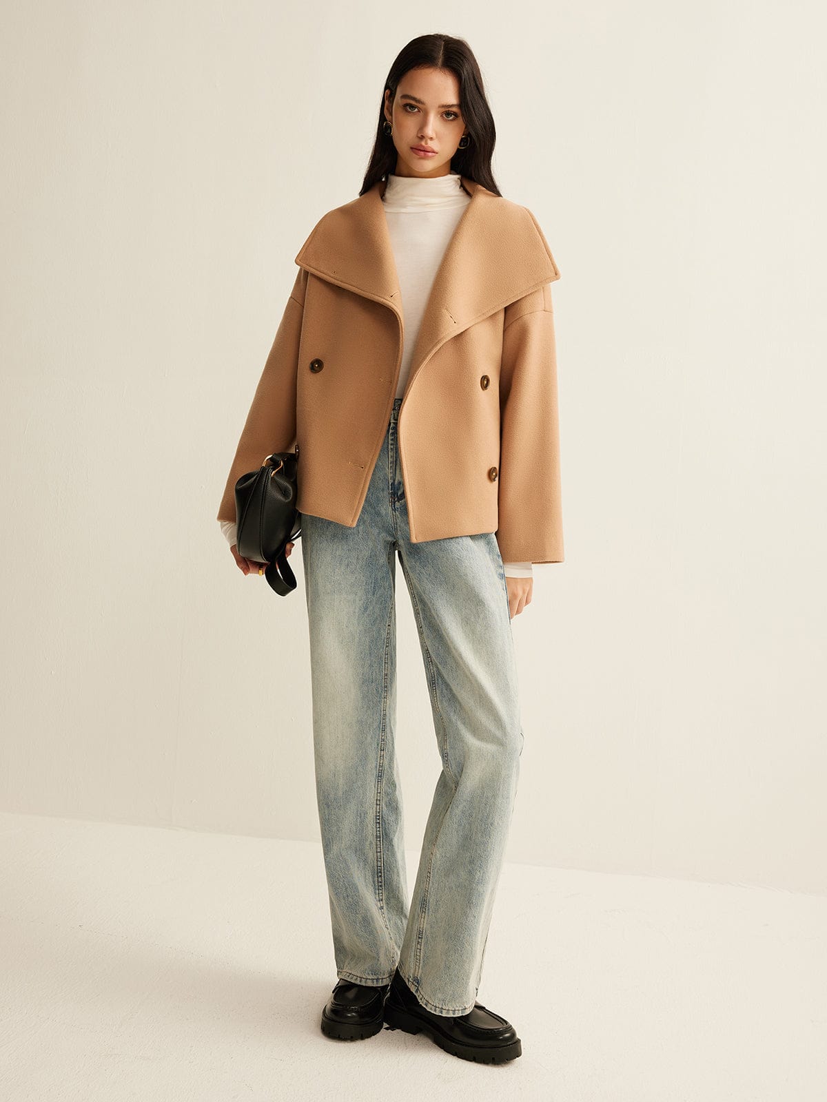 Clara | Zeitloser Cropped Damenmantel für Herbst elegant 1