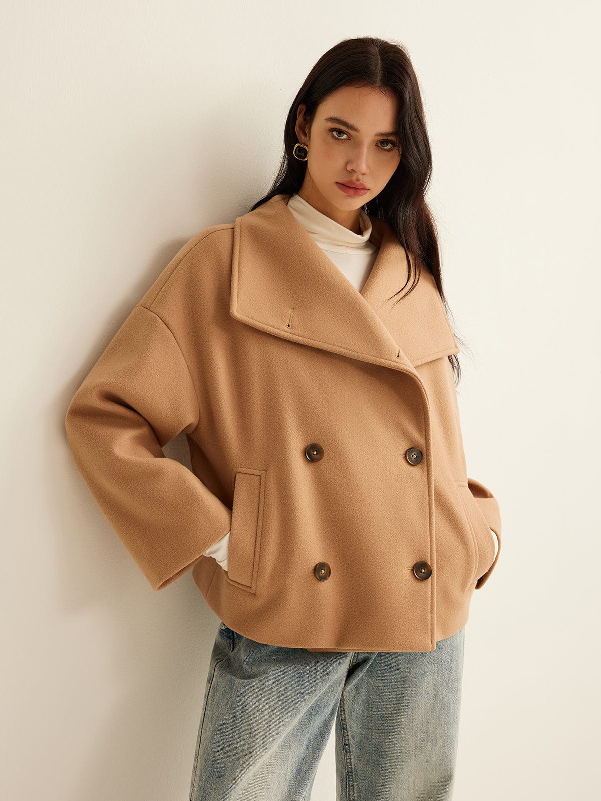 Clara | Zeitloser Cropped Damenmantel für Herbst elegant 3