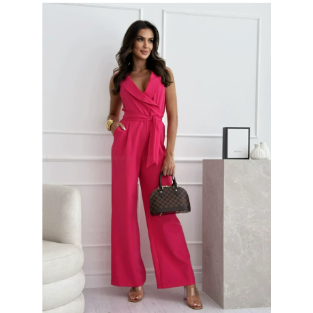 MILOU | Jumpsuit mit V-Ausschnitt