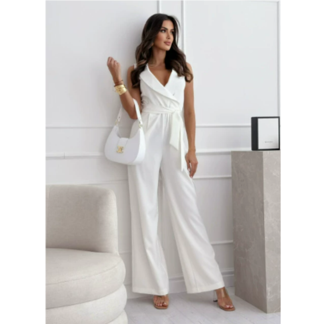 MILOU | Jumpsuit mit V-Ausschnitt