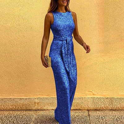 ALICIA | Ärmelloser Jumpsuit mit weitem Bein