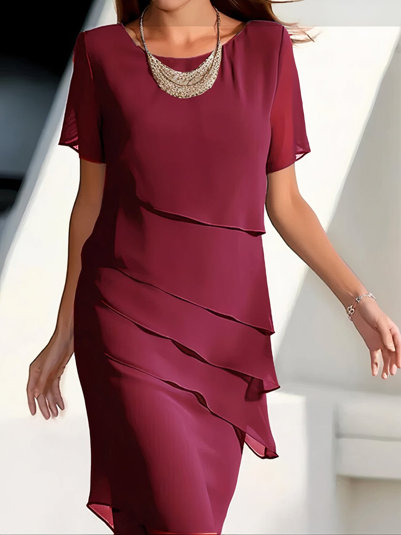 Daria | Elegantes Festliches Kleid für Damen Chiffon