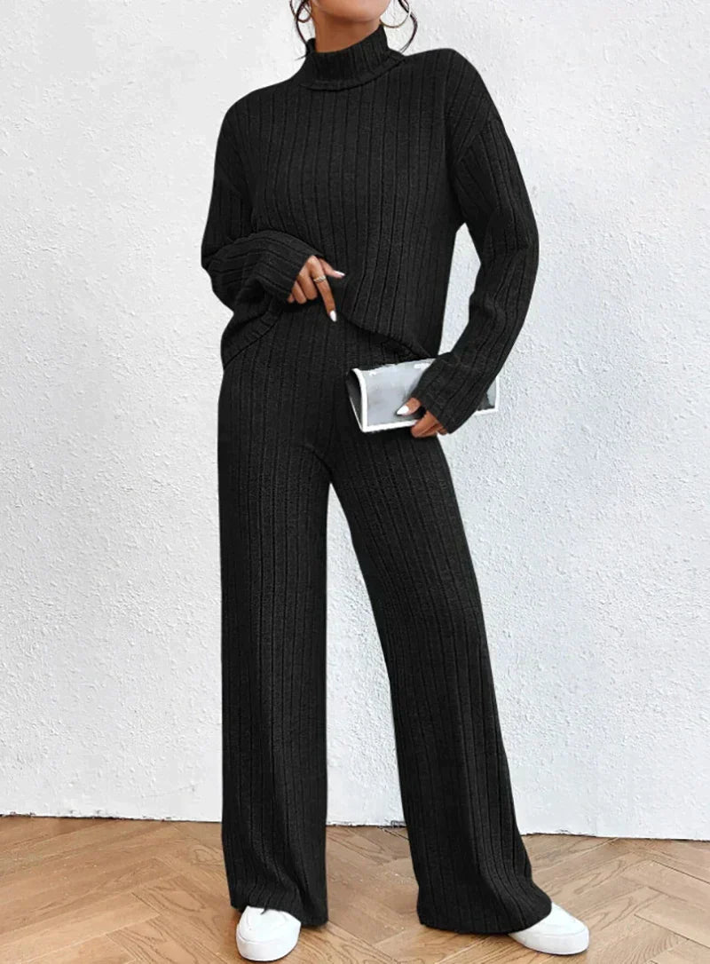 Darlene | Elegantes Strickset für Damen mit Rollkragen