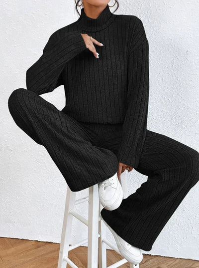 Darlene | Elegantes Strickset für Damen mit Rollkragen