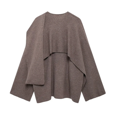 CLAIRE Cape-Mantel mit Asymmetrischem Design – Luxuriös & Warm