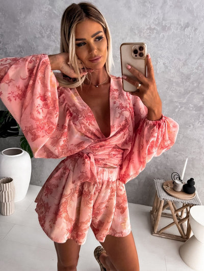 FLORA | Sommer Overall mit Wickeldesign