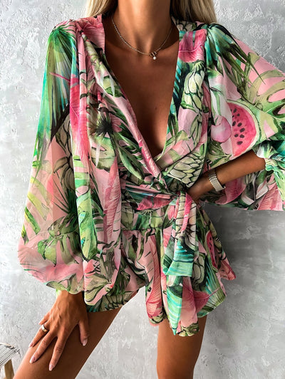 FLORA | Sommer Overall mit Wickeldesign
