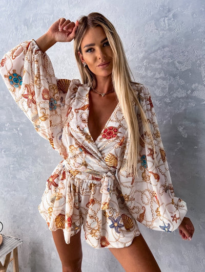 FLORA | Sommer Overall mit Wickeldesign