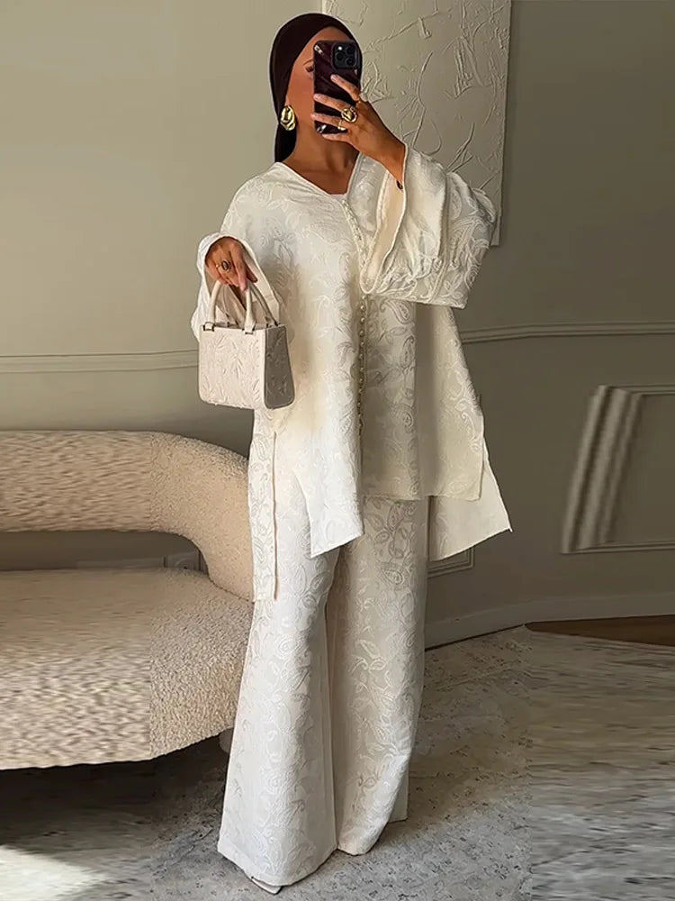 JANELLE | Damenanzug Jacquard Zweiteiler