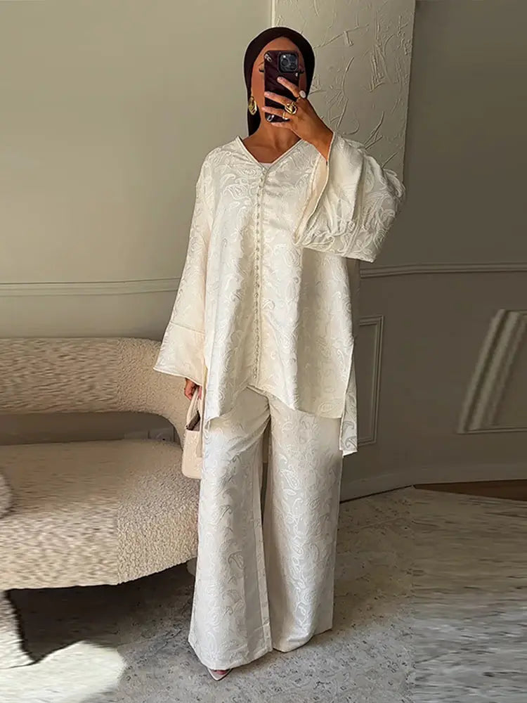 JANELLE | Damenanzug Jacquard Zweiteiler