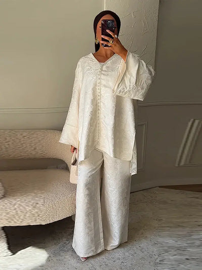 JANELLE | Damenanzug Jacquard Zweiteiler