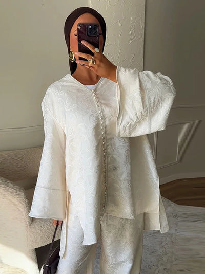 JANELLE | Damenanzug Jacquard Zweiteiler