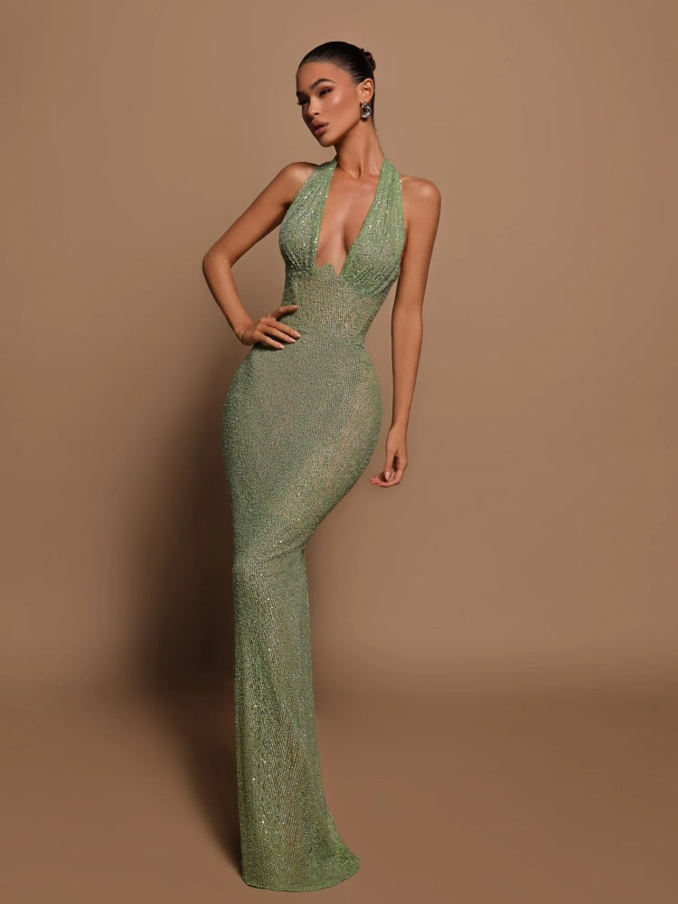 Valeria Elegantes Halterneck-Kleid