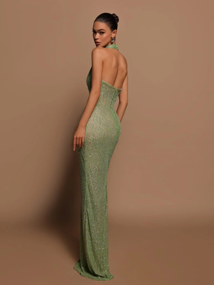 Valeria Elegantes Halterneck-Kleid