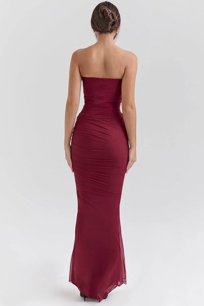 AURÉLIE  Maxi-Kleid mit Raffungen & Strapless