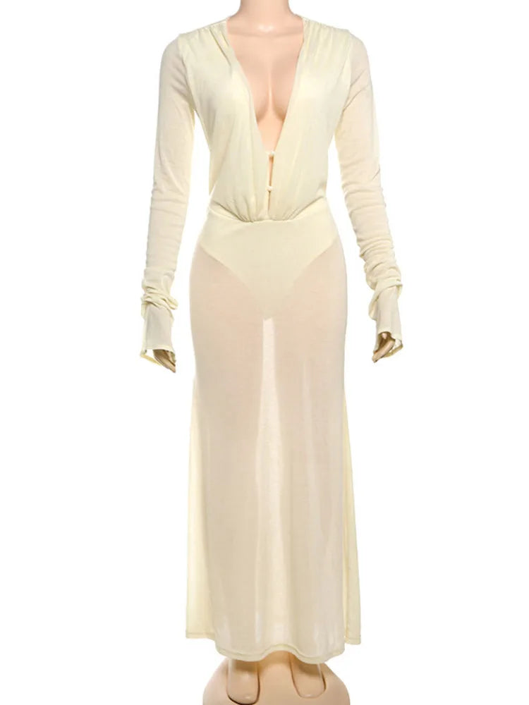 SORAYA | Maxikleid Langarm