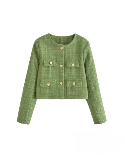 MILA Tweed-Zweiteiler mit Minirock & Jacke – Klassisch Elegant