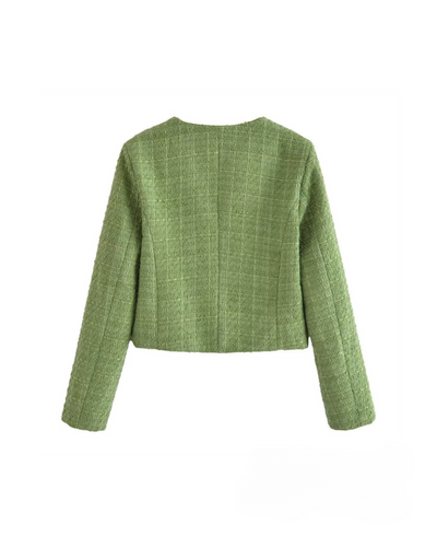MILA Tweed-Zweiteiler mit Minirock & Jacke – Klassisch Elegant