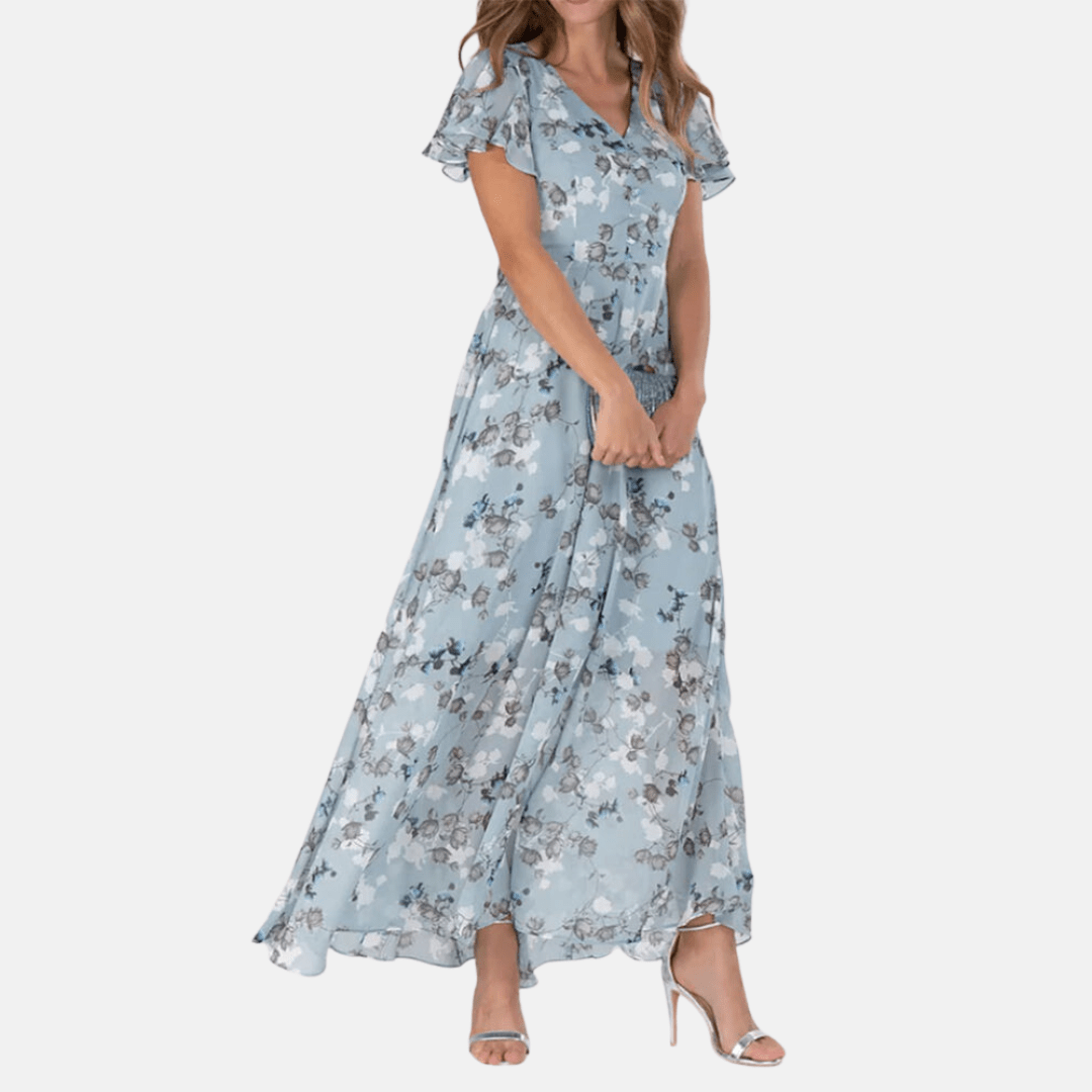 Elina | Elegantes A-Linien-Kleid für Damen Blumenmuster