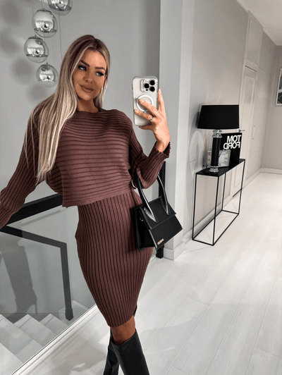 Fanny | Elegantes Pullover-Kleid-Set für Damen