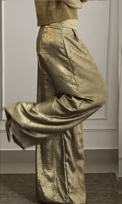 Felicia | Elegantes Metallic Set für Damen Casual