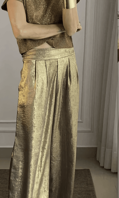 Felicia | Elegantes Metallic Set für Damen Casual