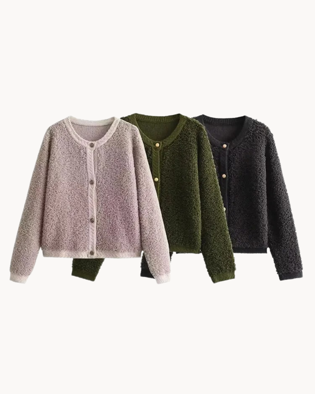 OELLE – Cardigan mit Vintage Knöpfen