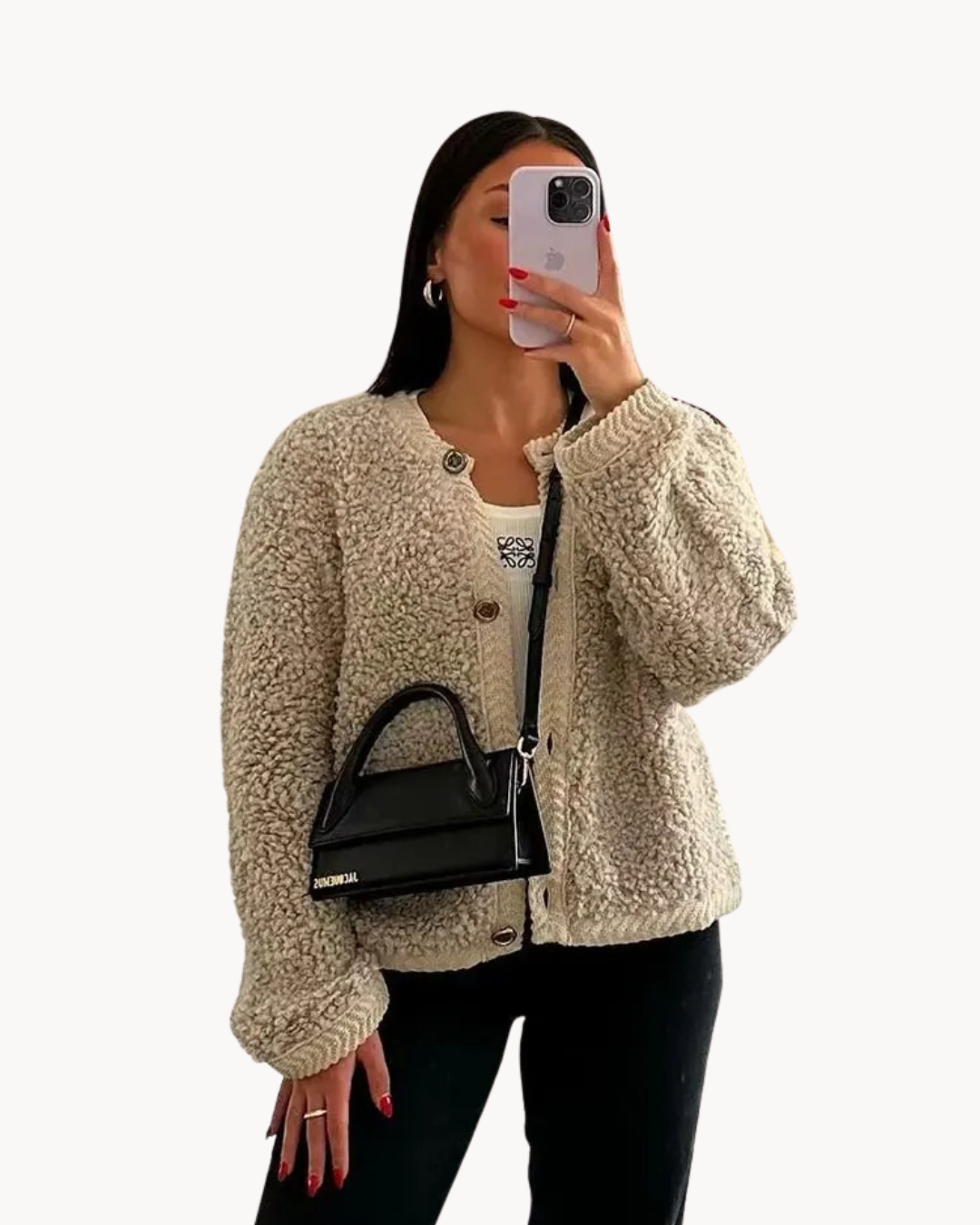 OELLE – Cardigan mit Vintage Knöpfen