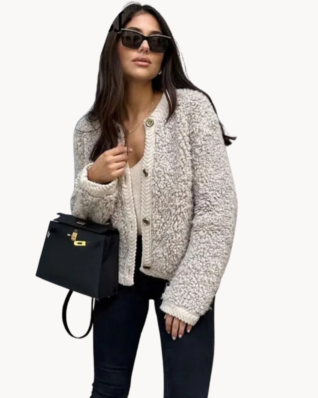 OELLE – Cardigan mit Vintage Knöpfen