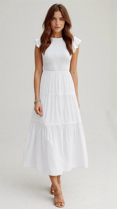 Solaria | Midikleid mit Smok-Details
