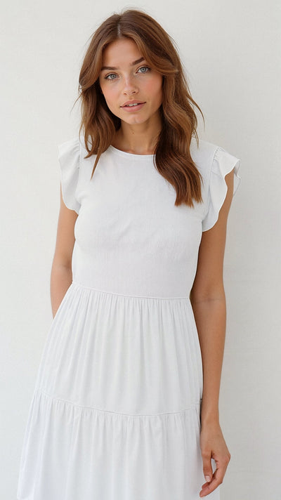 Solaria | Midikleid mit Smok-Details