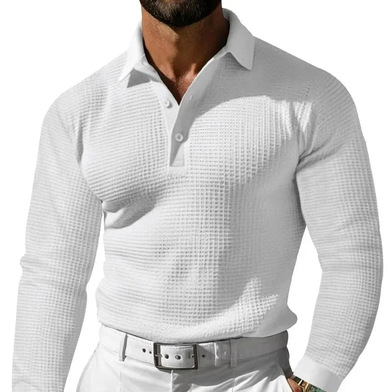 Herren Poloshirt Langarm