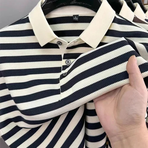 JONAS - Herren Poloshirt mit Streifen – Kurzarm-T-Shirt
