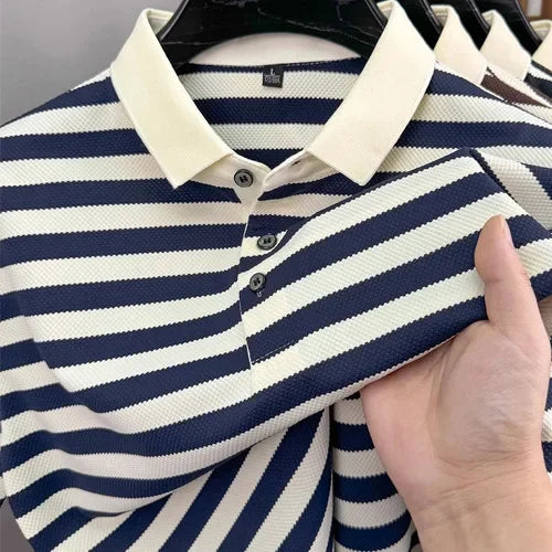 JONAS - Herren Poloshirt mit Streifen – Kurzarm-T-Shirt