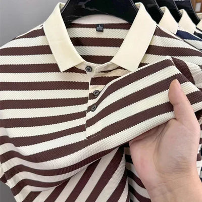 JONAS - Herren Poloshirt mit Streifen – Kurzarm-T-Shirt