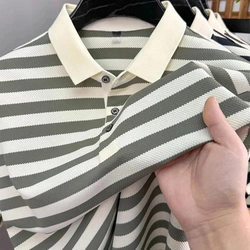 JONAS - Herren Poloshirt mit Streifen – Kurzarm-T-Shirt