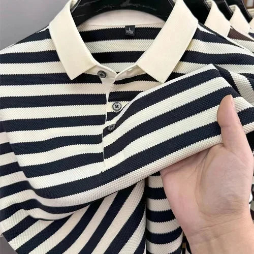 JONAS - Herren Poloshirt mit Streifen – Kurzarm-T-Shirt