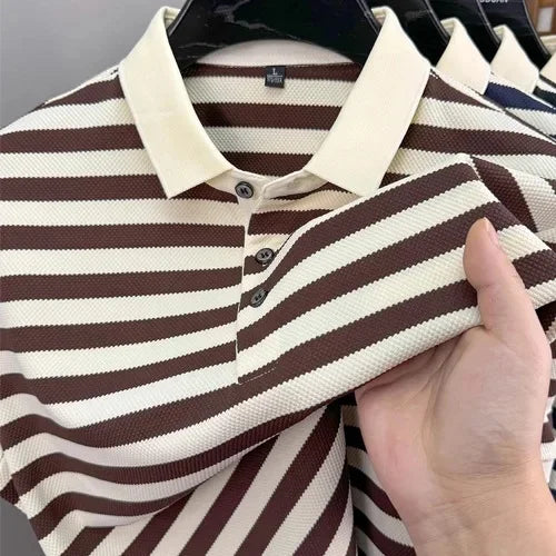 JONAS - Herren Poloshirt mit Streifen – Kurzarm-T-Shirt