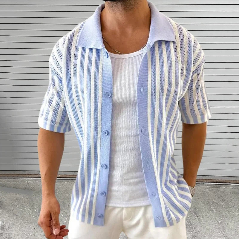 Herren Strickhemd