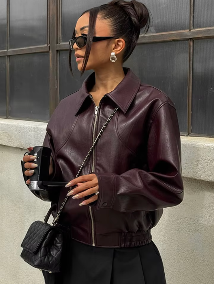 Liora Freizeitjacke mit O-Ausschnitt & Taschen