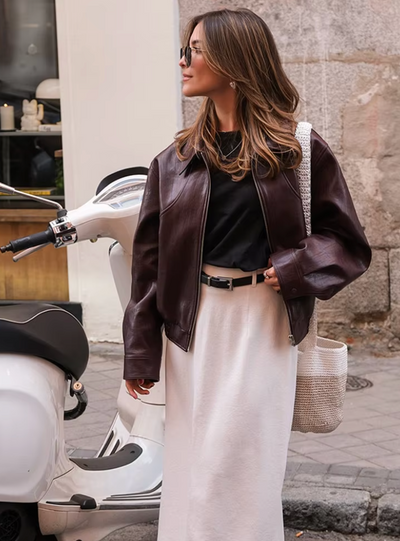 Liora Freizeitjacke mit O-Ausschnitt & Taschen