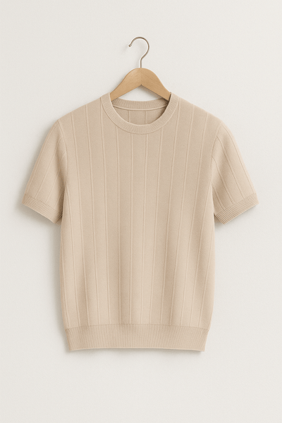Hudson | Elegantes Strick T-Shirt für Herren kurzarm