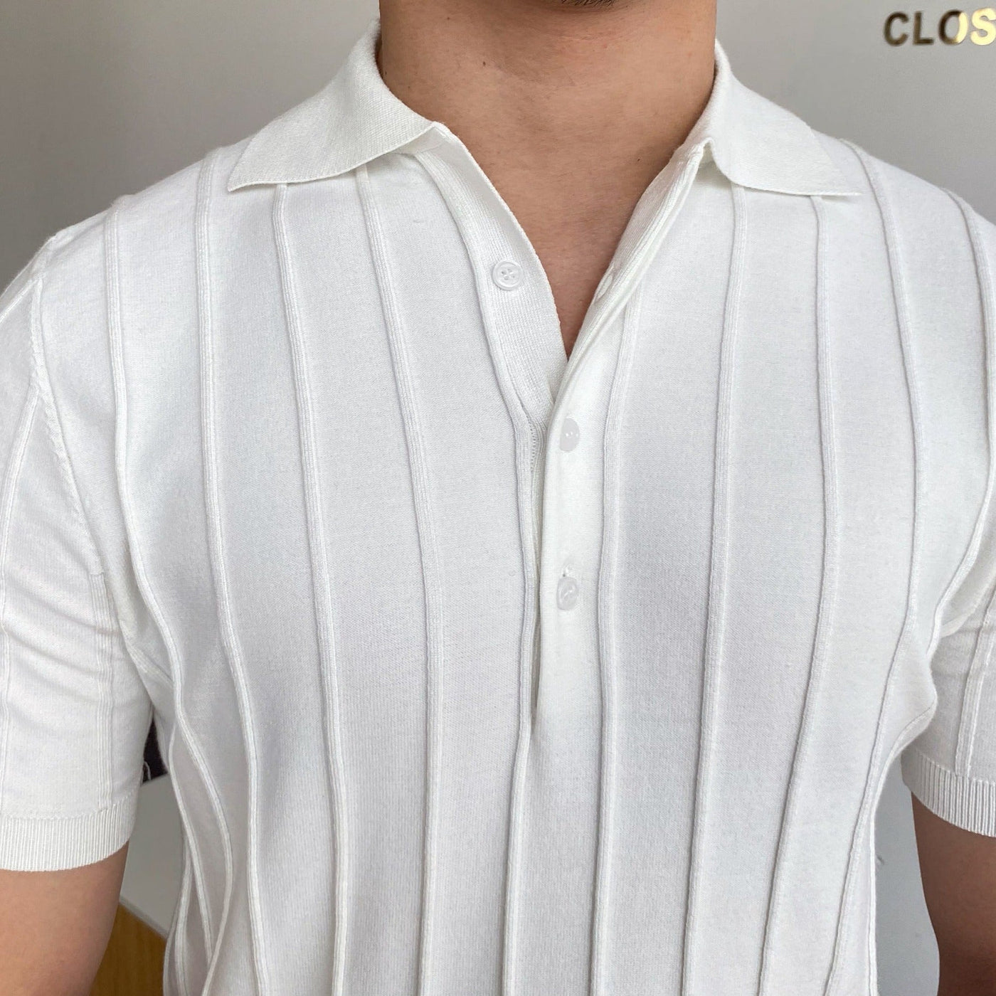 Herren Poloshirt Gestreift