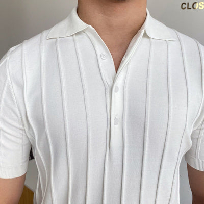 Herren Poloshirt Gestreift
