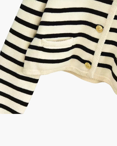 Gestreifte Strick Jacke