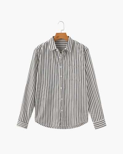 Variant image for Elegantes Herren Streifenhemd Langarm in Slim Fit – Klassisches Design aus 100% Baumwolle für formelle Anlässe-5